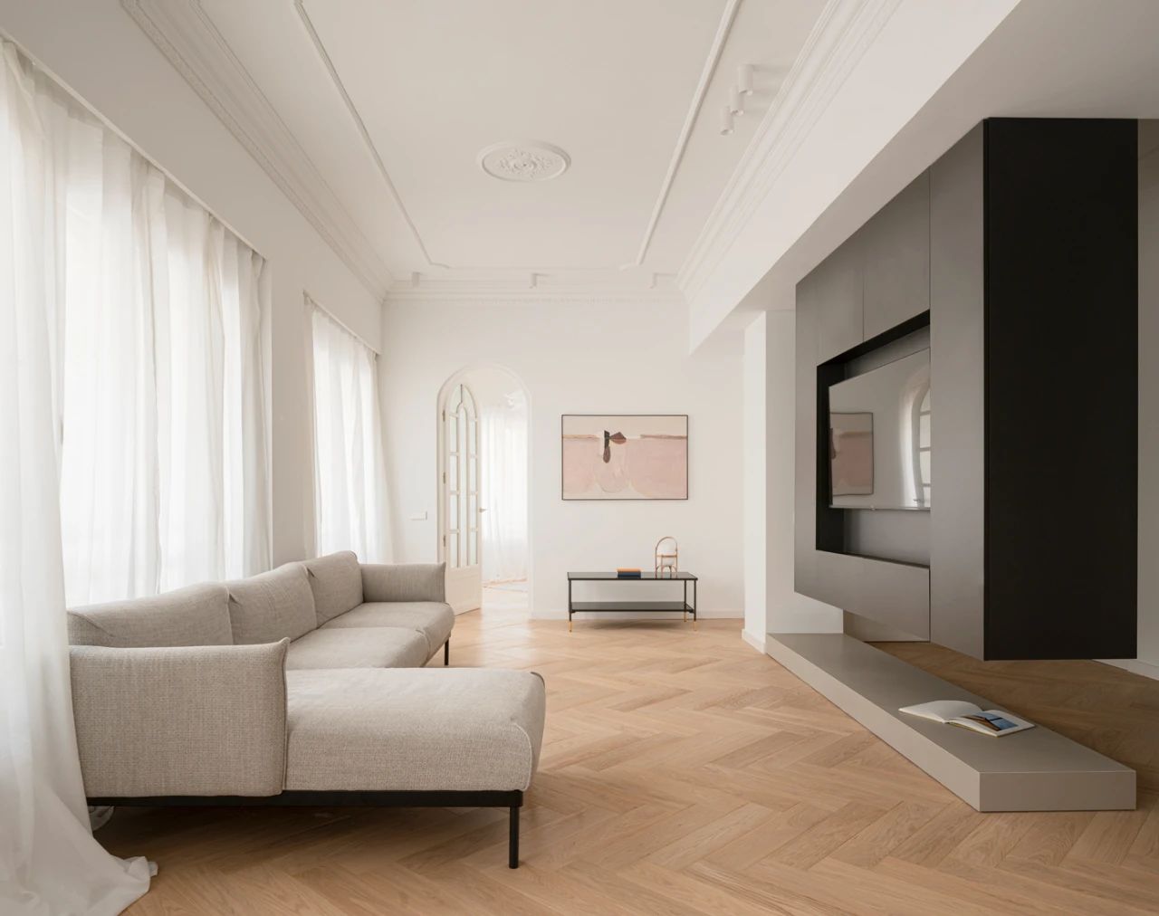 简约原木风客厅设计-2