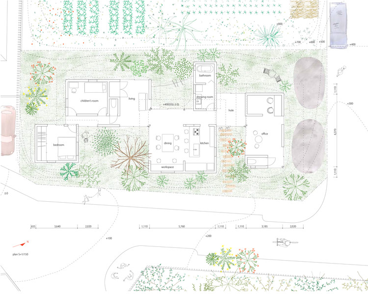 连结景观与街道的六屋顶之家-22