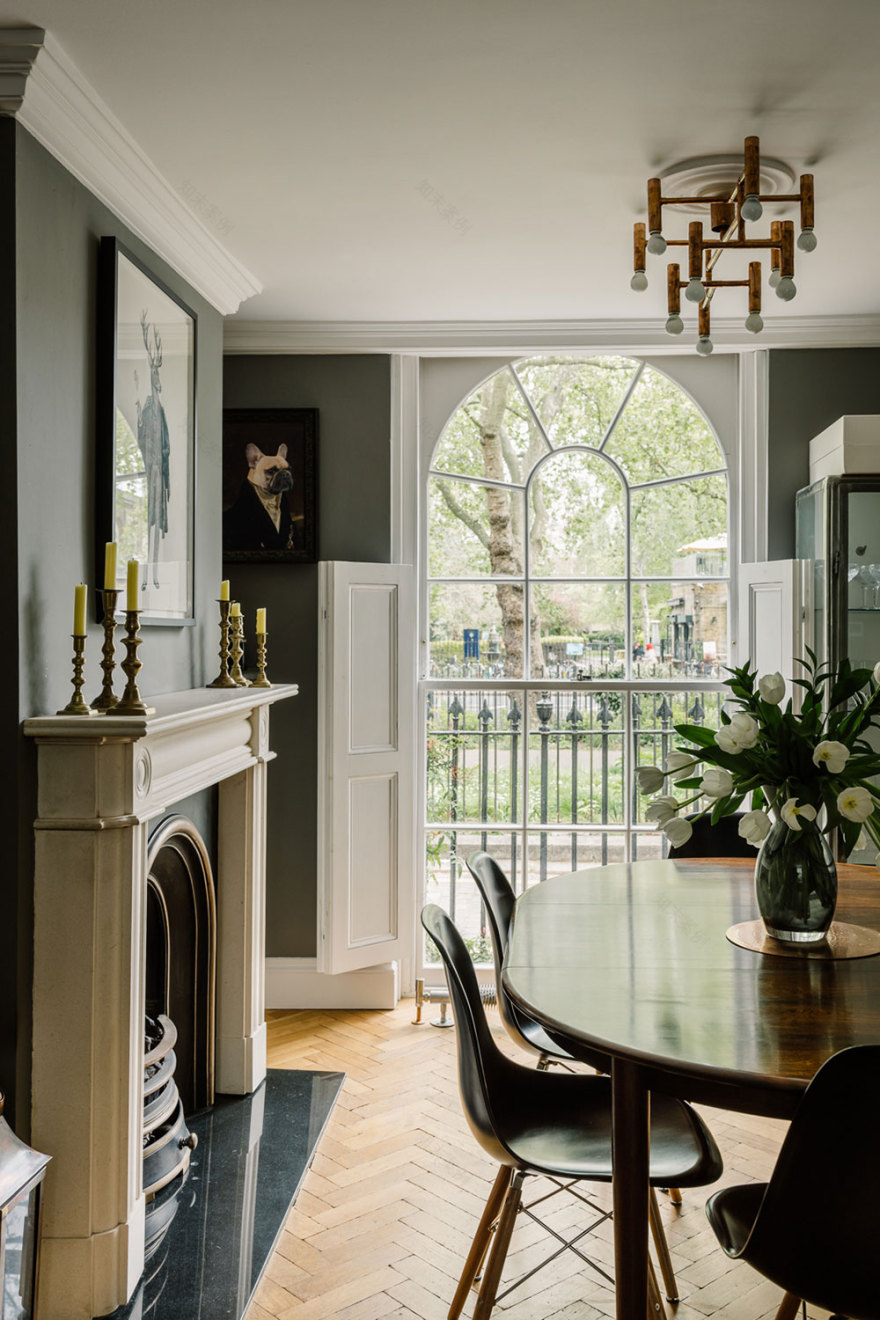 伦敦乔治亚风格住宅的优雅内饰-2