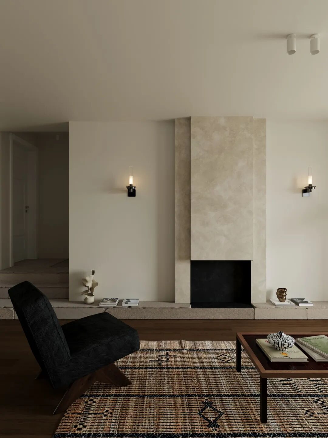 岚一设计｜温和有序的错层住宅-12