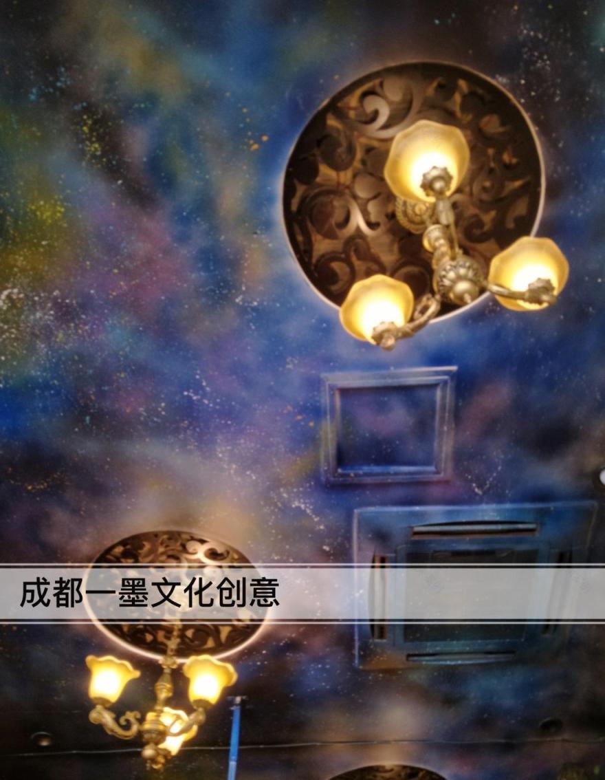 农村壁画新潮流 · 3D 立体星空墙绘丨中国成都-14