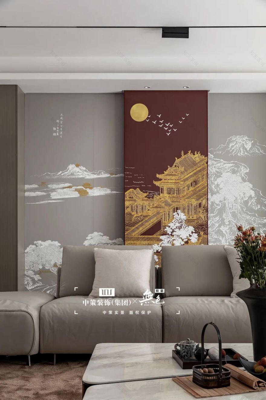 轻奢与古风 · 同款户型的个性解读丨中策装饰-47