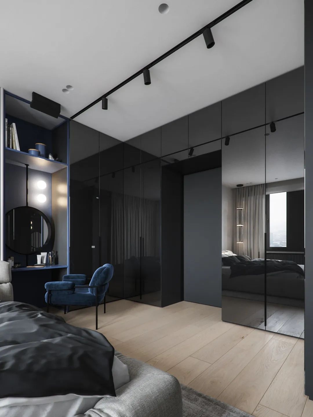 TSAUNYA 工作室现代住宅设计 | 灰木色系蓝色打造精致生活空间-20