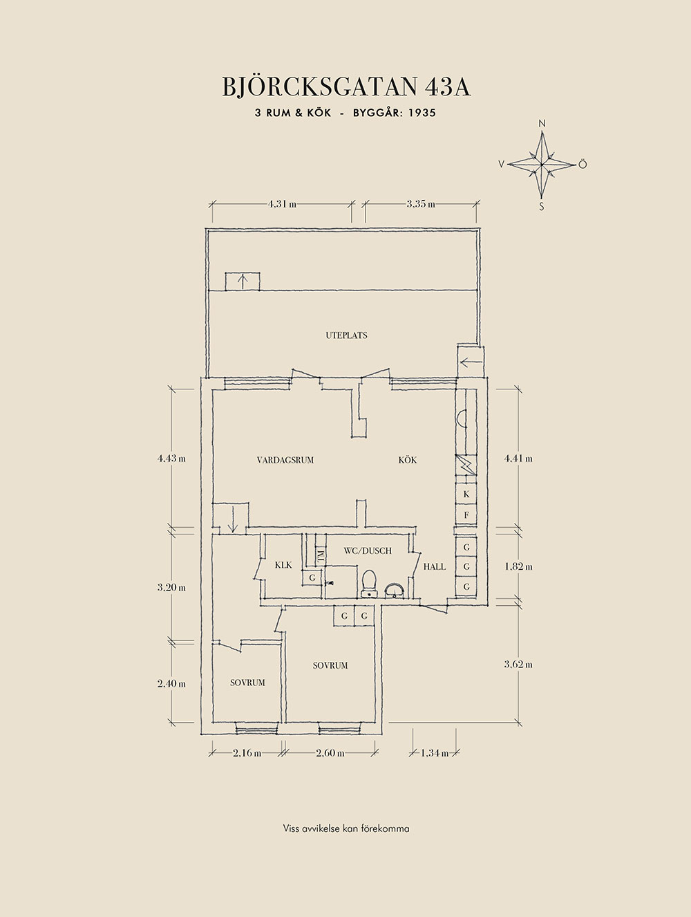 哥德堡带独立入口和露台的时尚公寓-44