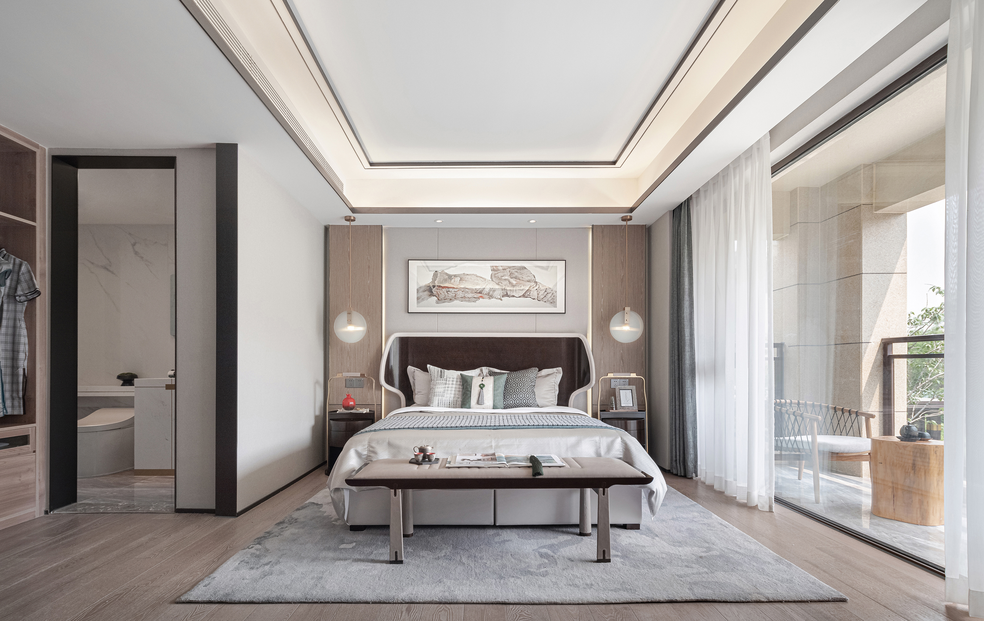 济南雍泉府下叠样板间 | 素雅新中式,融入自然之美-42