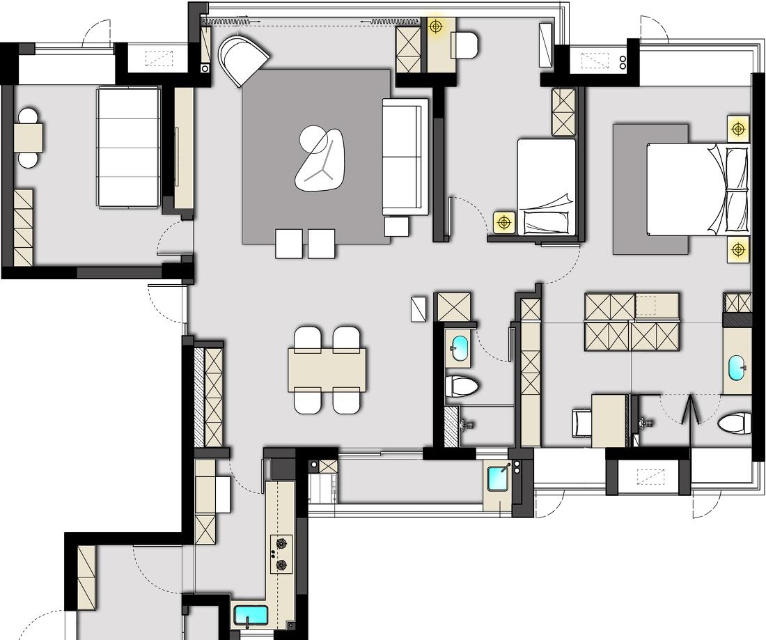 黑白灰简约空间 · 精装房改造案例-6
