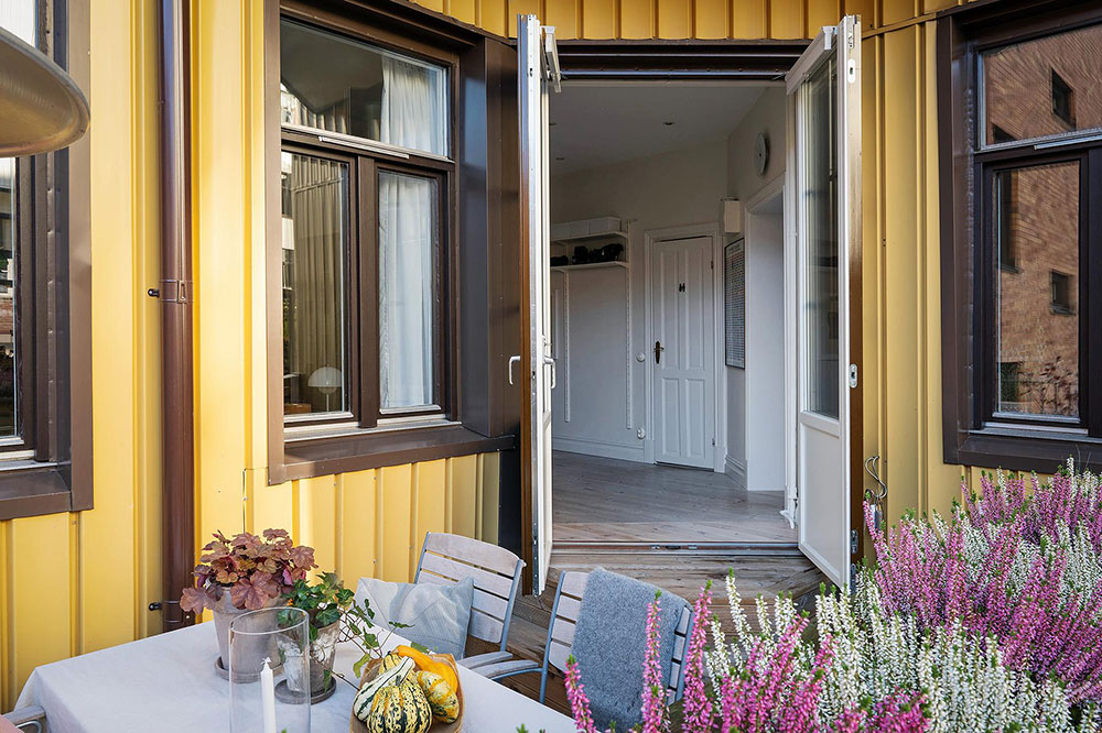 瑞典 76 平米公寓的温暖秋日内饰设计-16