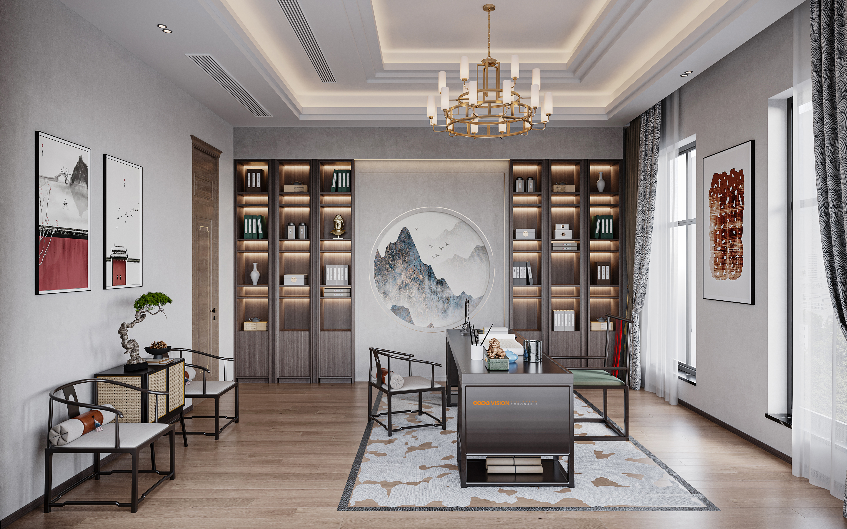 靠背视觉 2022 年中下旬家装效果图表现作品-72