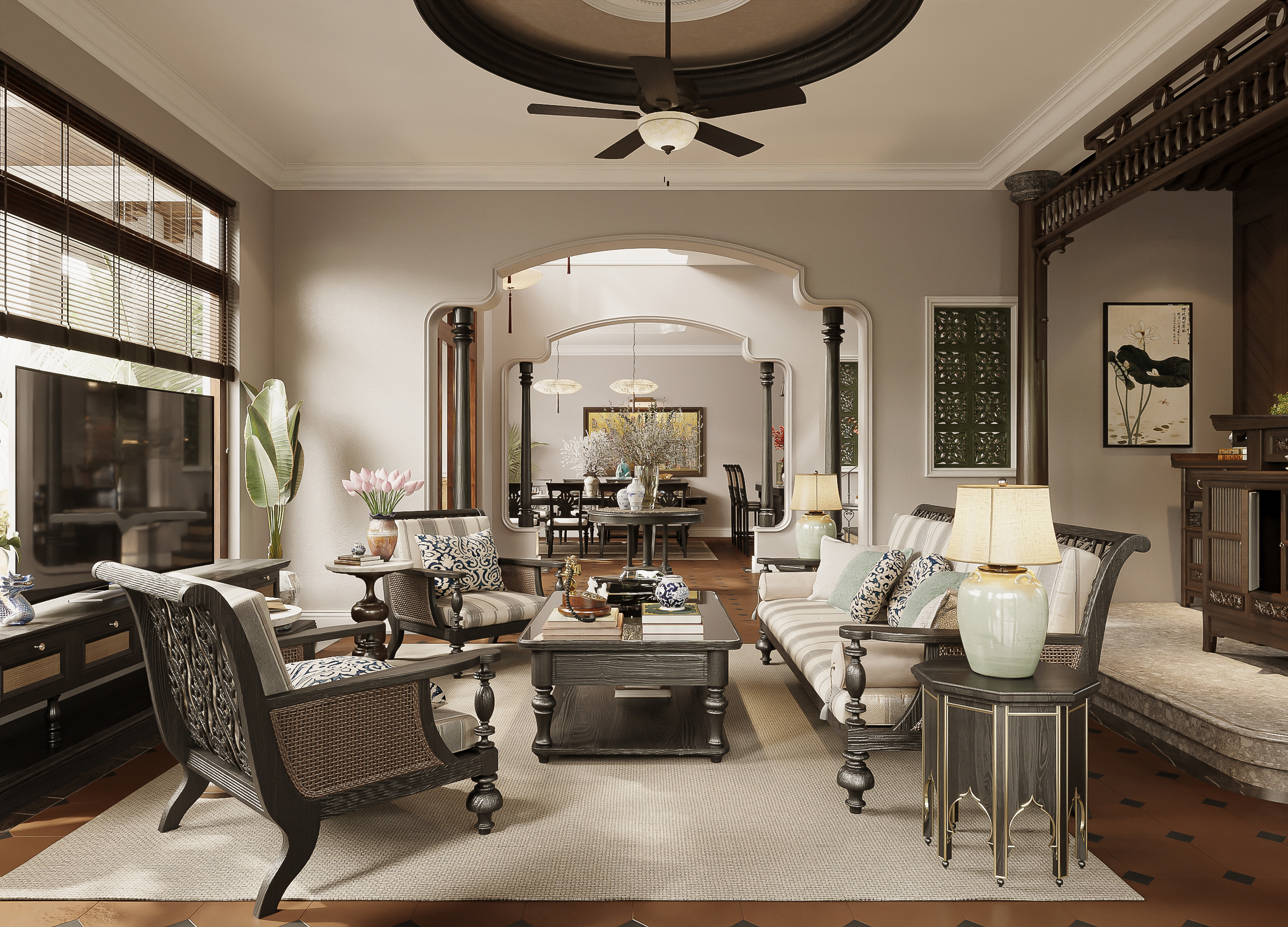 客厅 松泰别墅丨越南-17