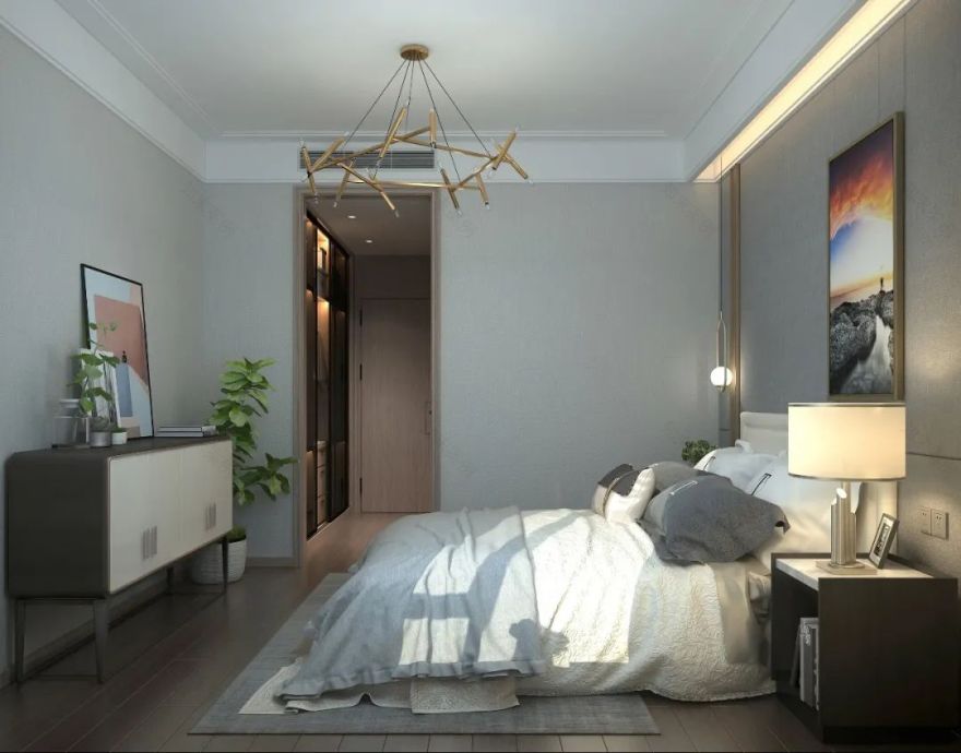 现代中式沿湖公馆,传统与舒适的完美融合-67