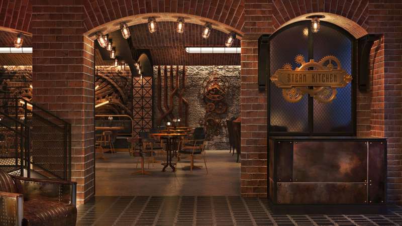 牛排厨房餐厅室内设计丨沙特阿拉伯利雅得丨利雅得室内设计公司-1