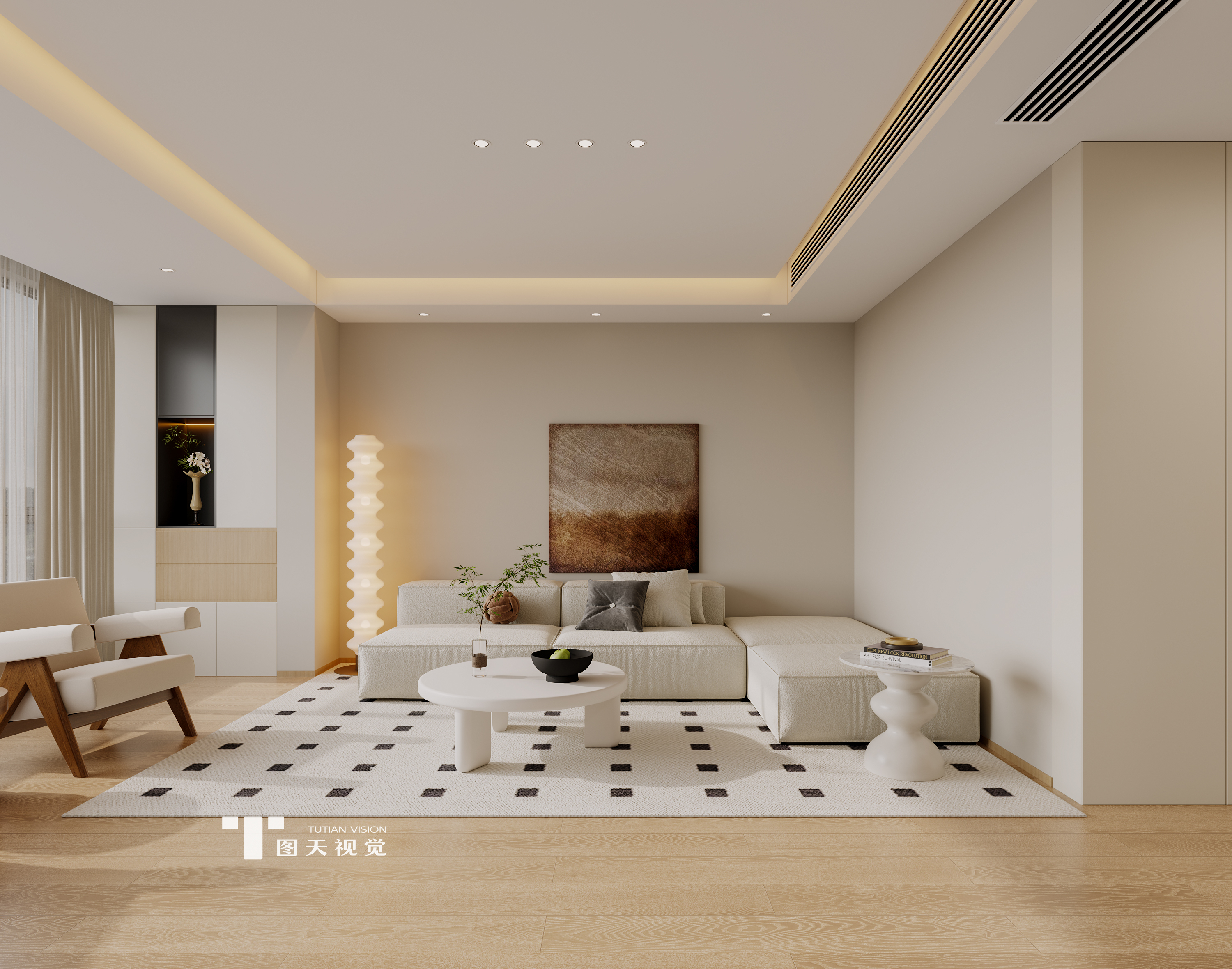 奶油原木||看着就很温馨的家-1