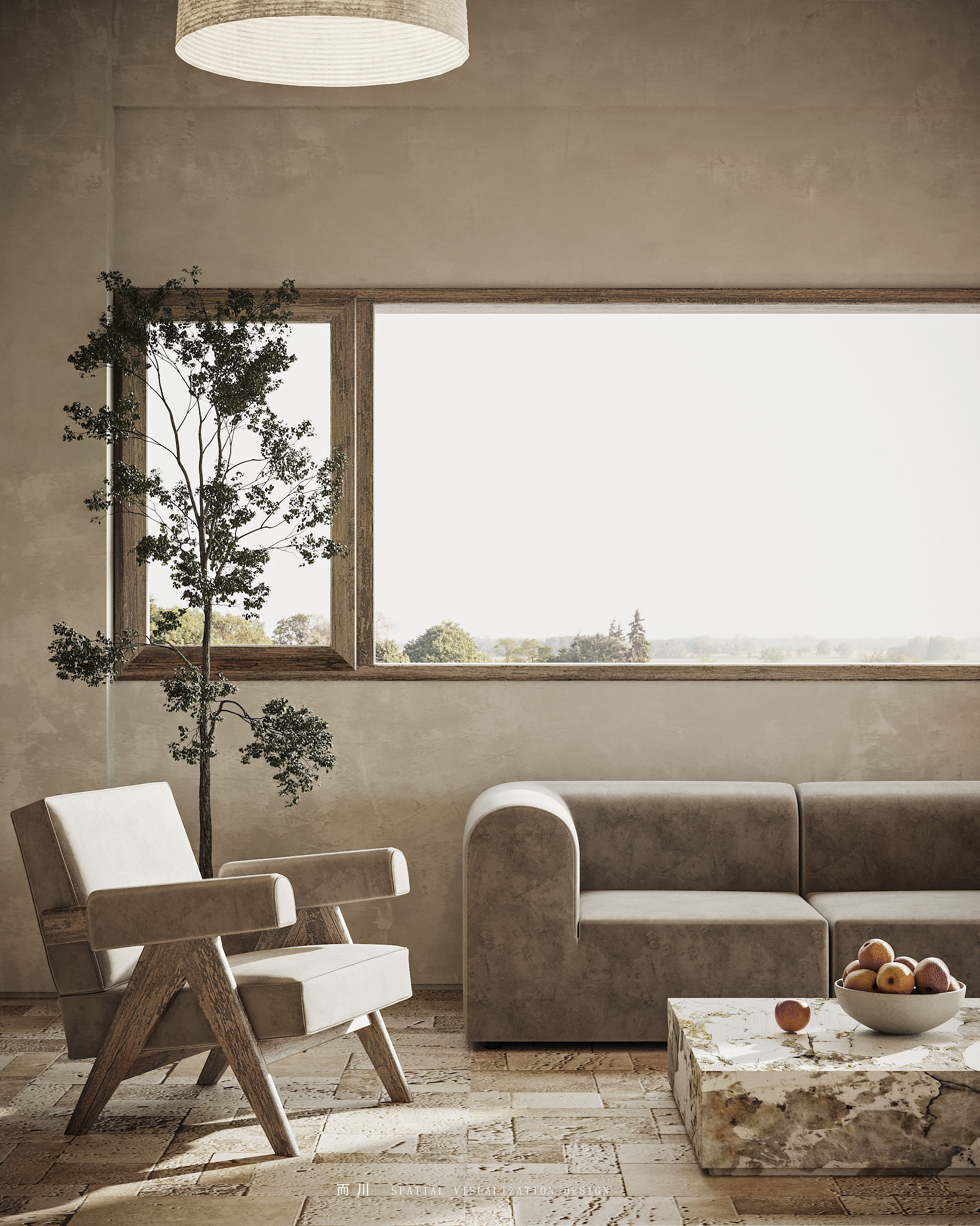 自然之美,侘寂民宿设计丨而川空间可视化工作室-13