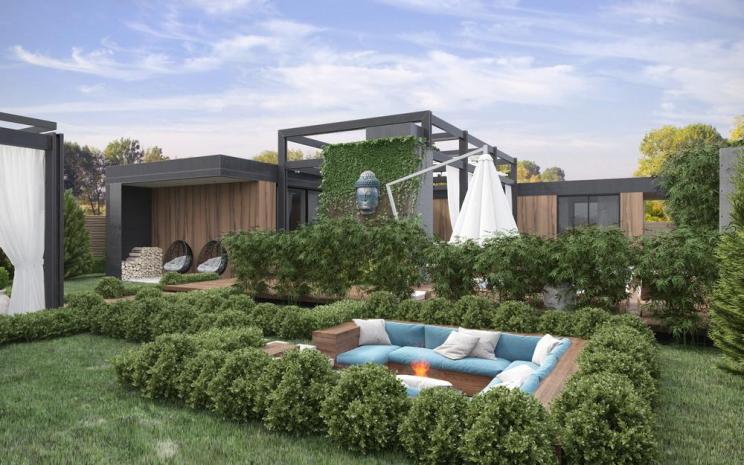 乌克兰基辅亚洲风住宅——和谐自然的人居环境-25