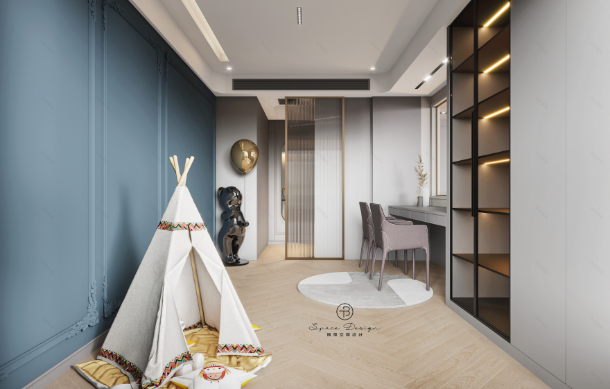 现代法式平层设计丨中国通州丨T·B 国际空间设计-18