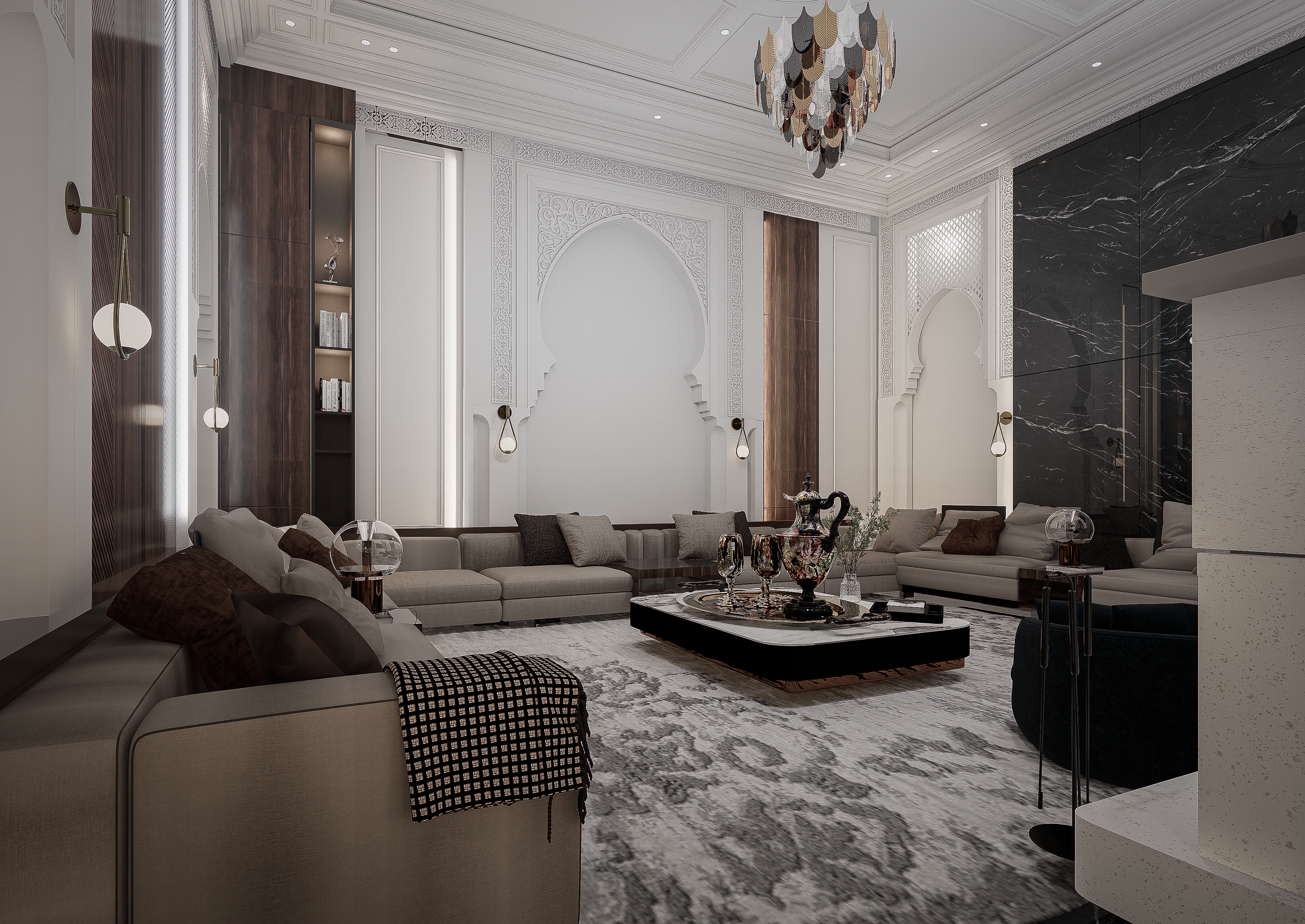 艾因花园和休闲区丨The Diwaniya Design-19