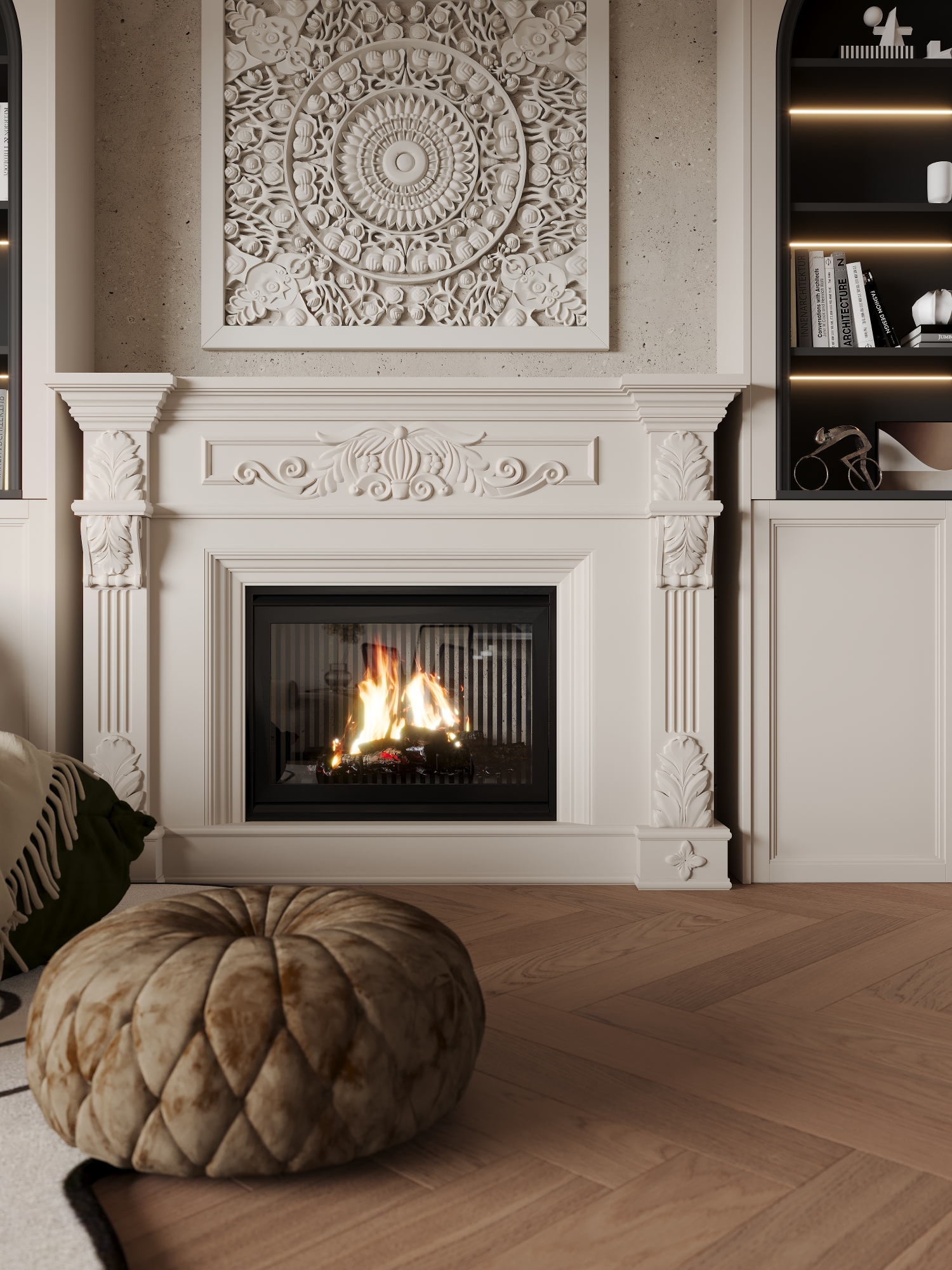 复古雕花 + 现代软装：优雅又松弛的混搭风家居-5