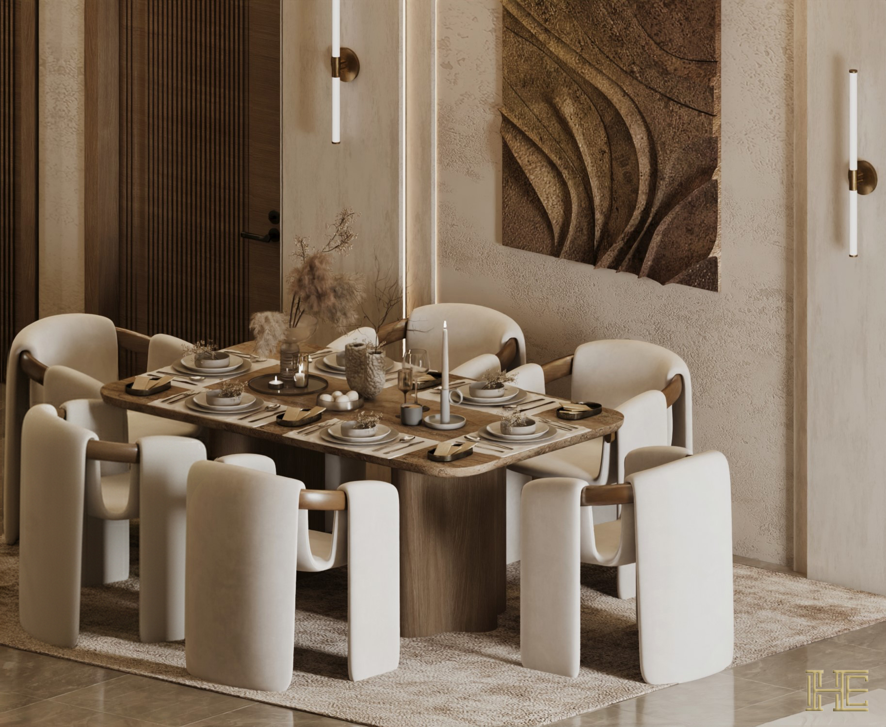 Shots dining area in villa-1