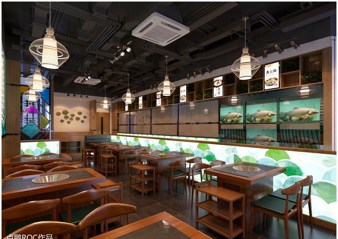 济南斗鱼阁鱼火锅,卢鹏(ROC LU)设计诠释独特室内风格-6