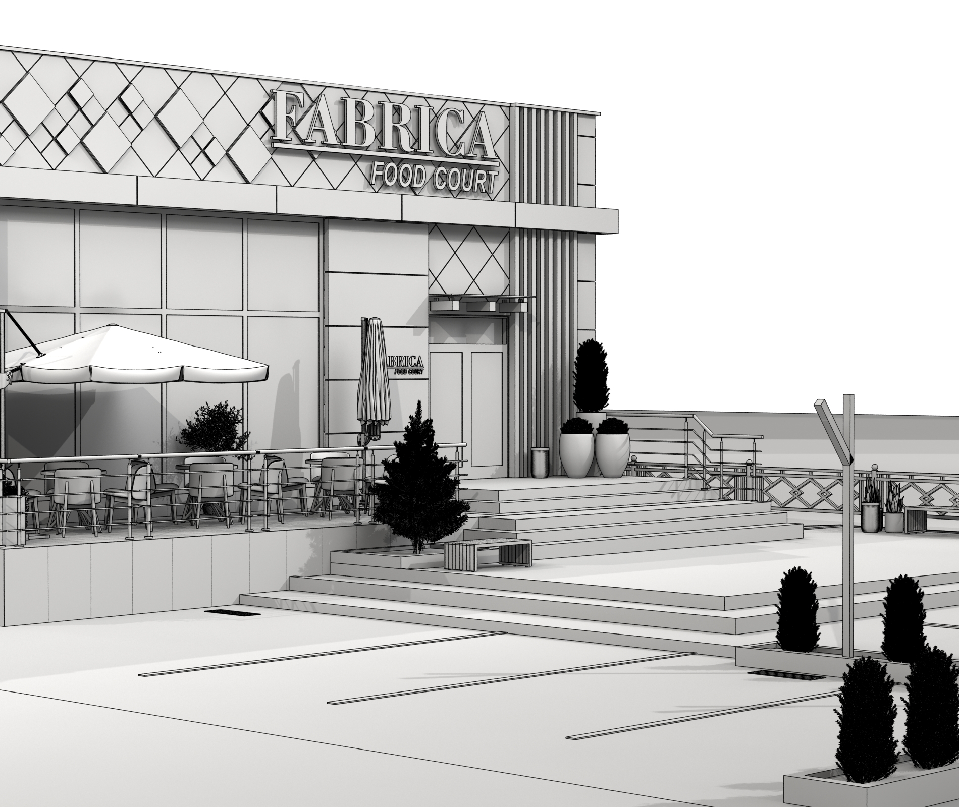 美食广场外部设计丨俄罗斯奔萨丨Design_14,Narek Azaryan-21