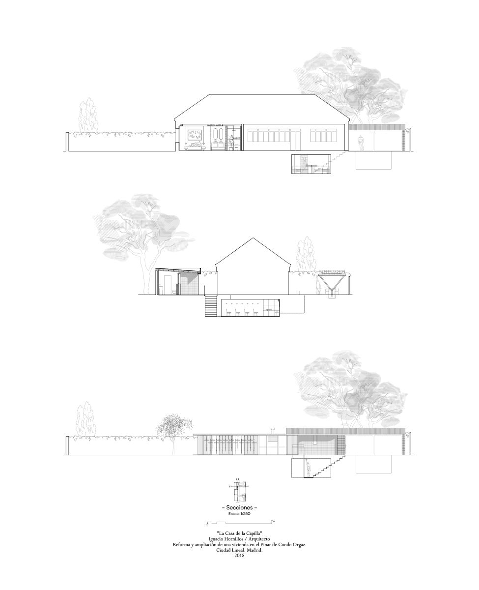 马德里住宅 | 嵌入地下的 Chapel 与绿意盎然的 Pergola-16