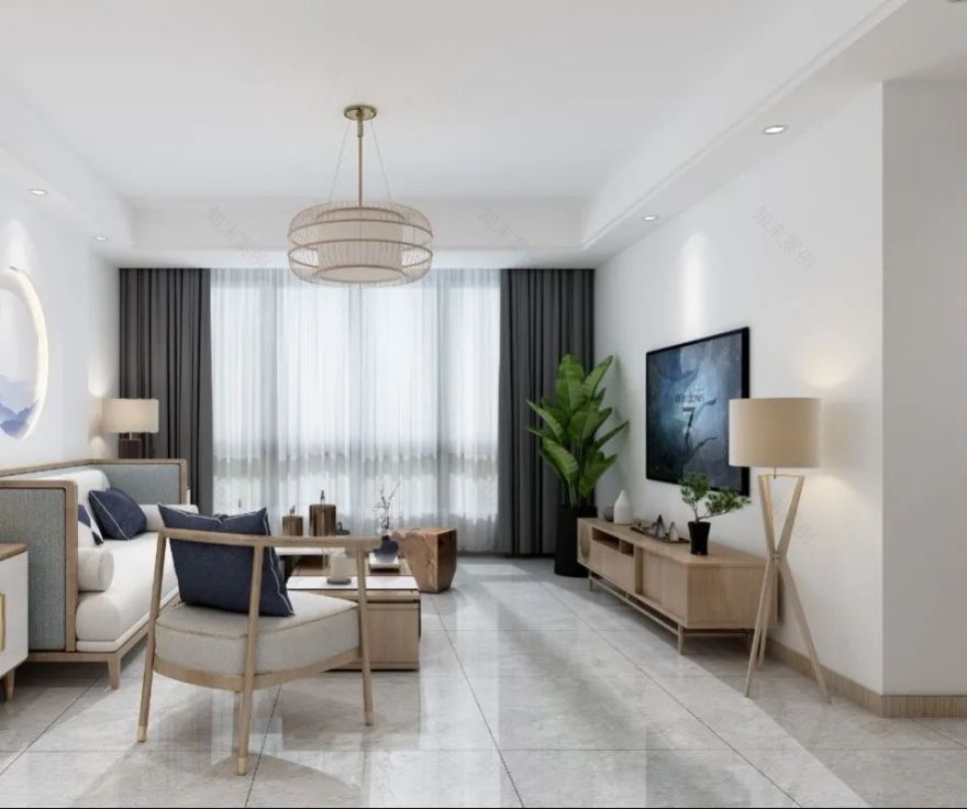 现代日式风格,打造 120㎡禅意空间-5