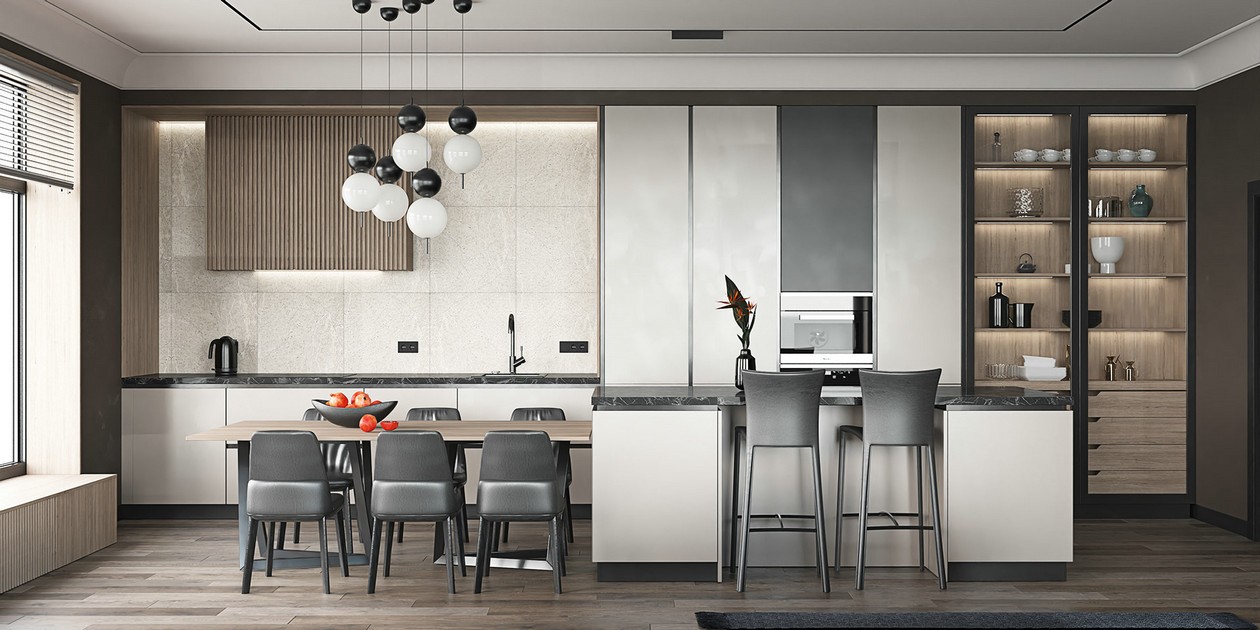 现代质感的魅力 -- 乌克兰基辅公寓设计-4