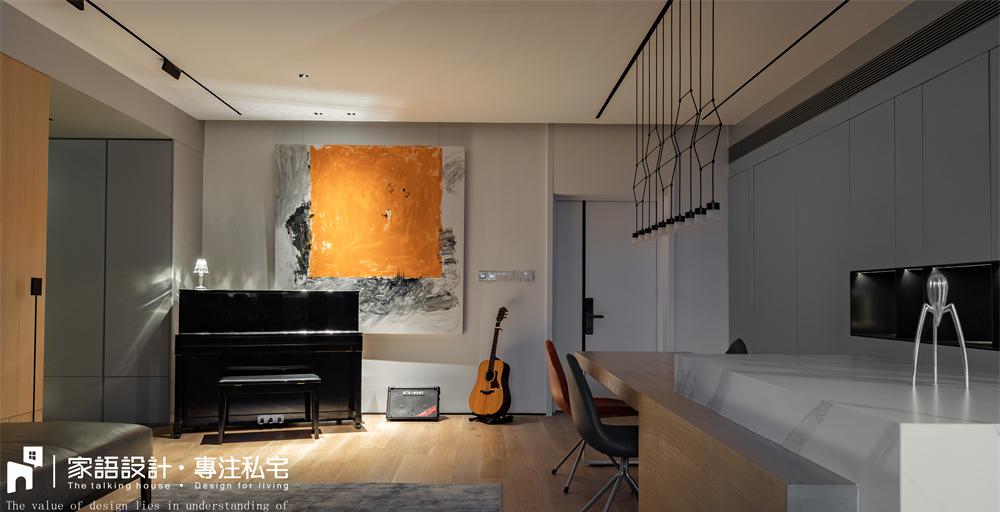 家庭电影院与音乐交流区的完美结合丨中国广州丨广州家语设计-16