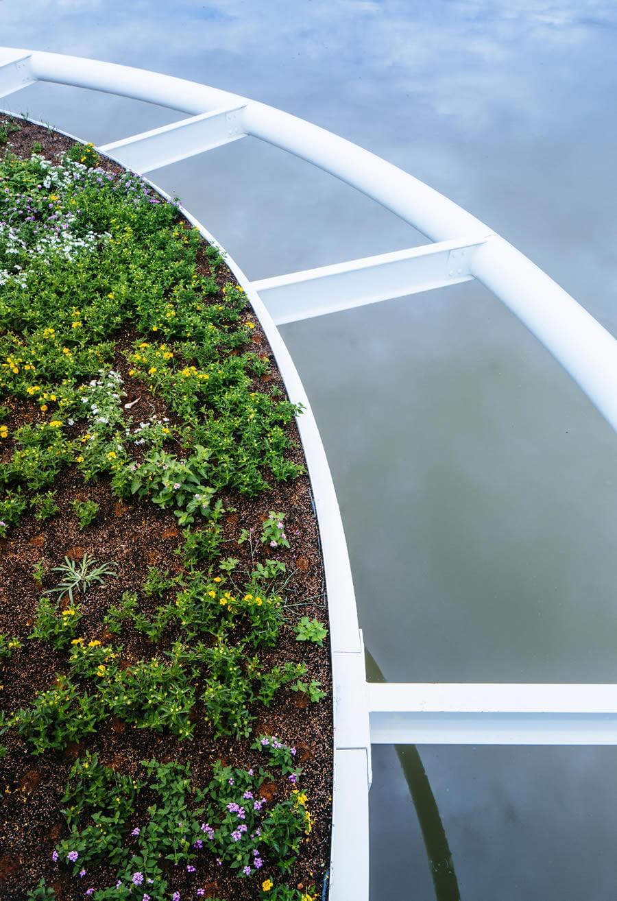 Guarapiranga 运河上的浮动环形 passarela-10