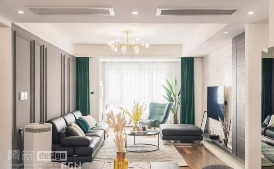 三室两厅的轻奢浪漫空间,互动式设计展现生活美学-0