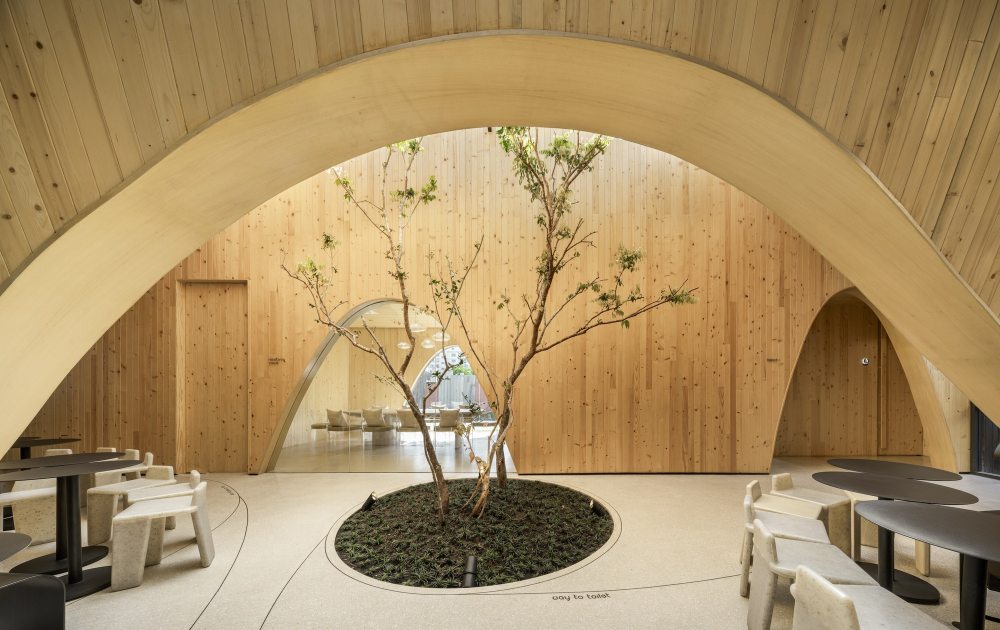 在建筑中生长的树汲取日式文化启发的独栋咖啡厅设计（Harudot）丨泰国春武里丨戈者设计-18