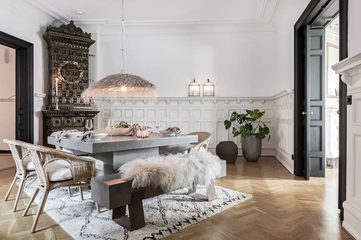 瑞典冬日温馨公寓设计-1