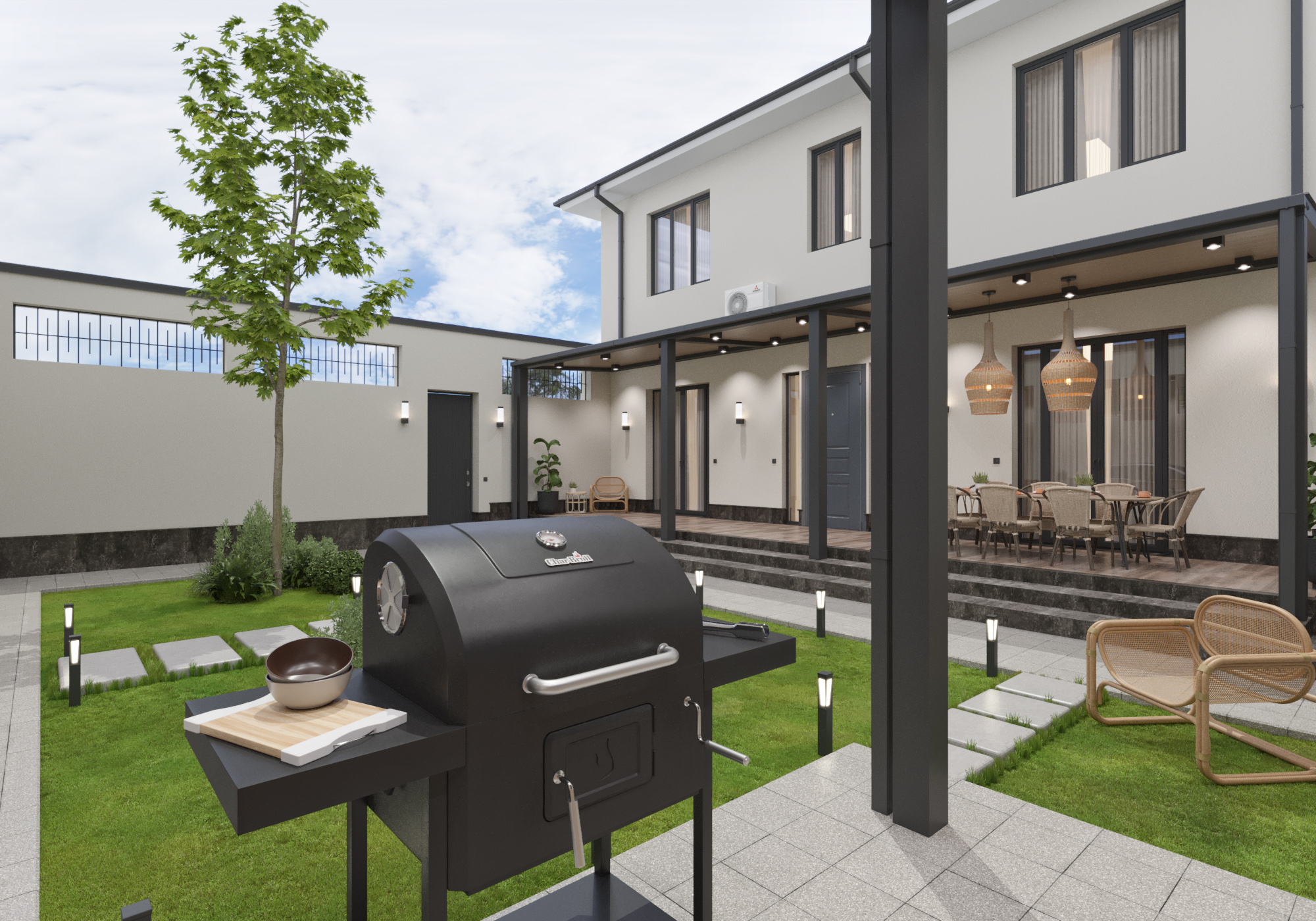 Дизайн фасада частного дома . Ташкент-14