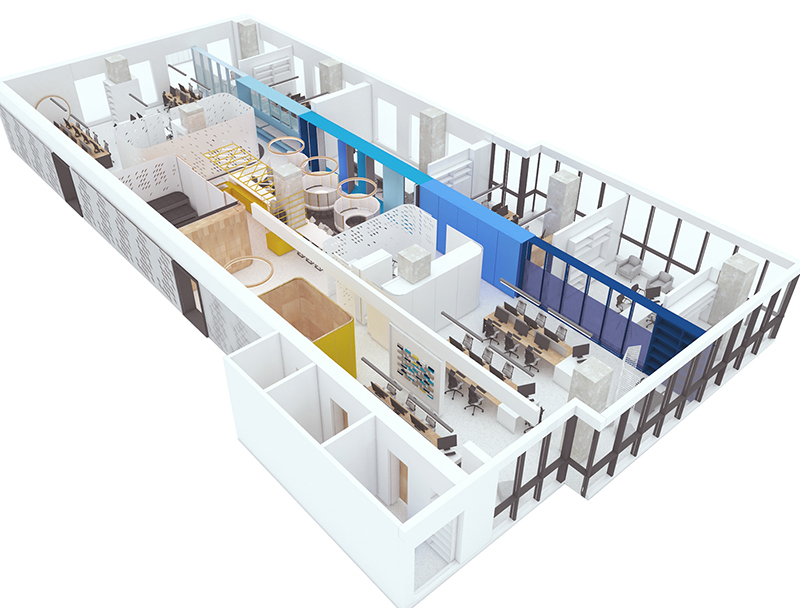 北京 LEEGE 办公室 | 创意组合空间,自然的色彩与叶形元素-22