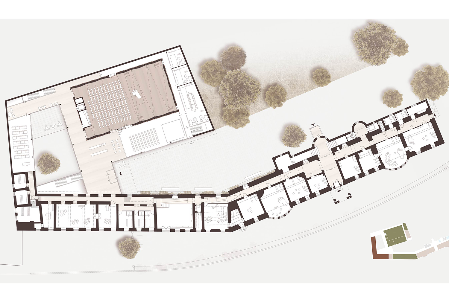 盖恩法恩城堡音乐学校丨SWAP Architektur,与archipel合作-17