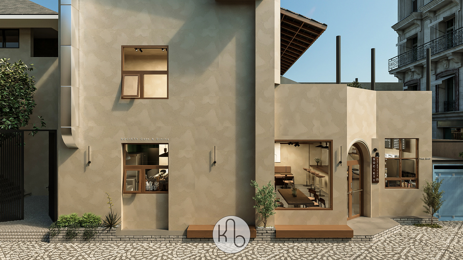 社会咖啡馆和餐厅丨越南胡志明市丨K&Bstudio-12