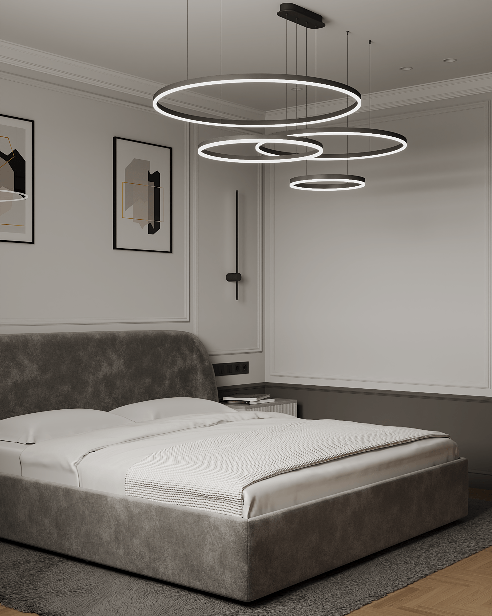 Визуализация Спальной Неоклассика-11