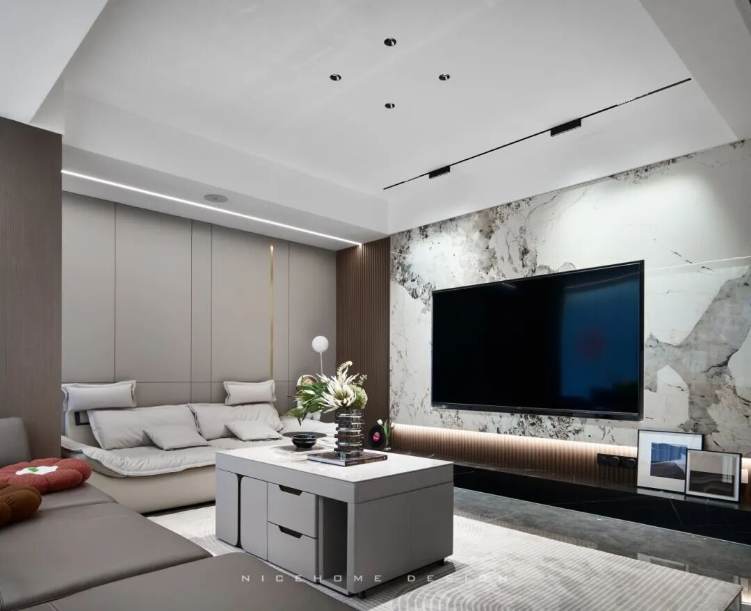 客厅C位之争：2025年，电视背景墙就该这么卷！-45