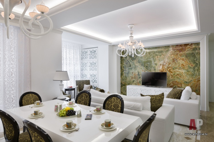 莫斯科中心家庭临时居住的新古典风白色公寓设计丨俄罗斯莫斯科丨库勒金娜·奥尔加,伊万诺娃·叶卡捷琳娜-15