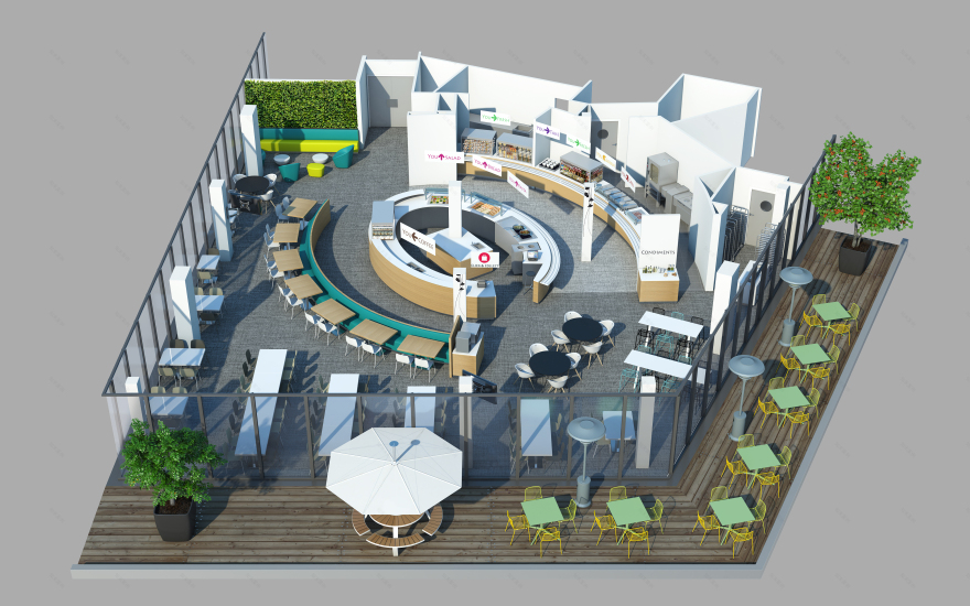 Restaurant Axonometric Studies - 3D Plans (Archive)-7