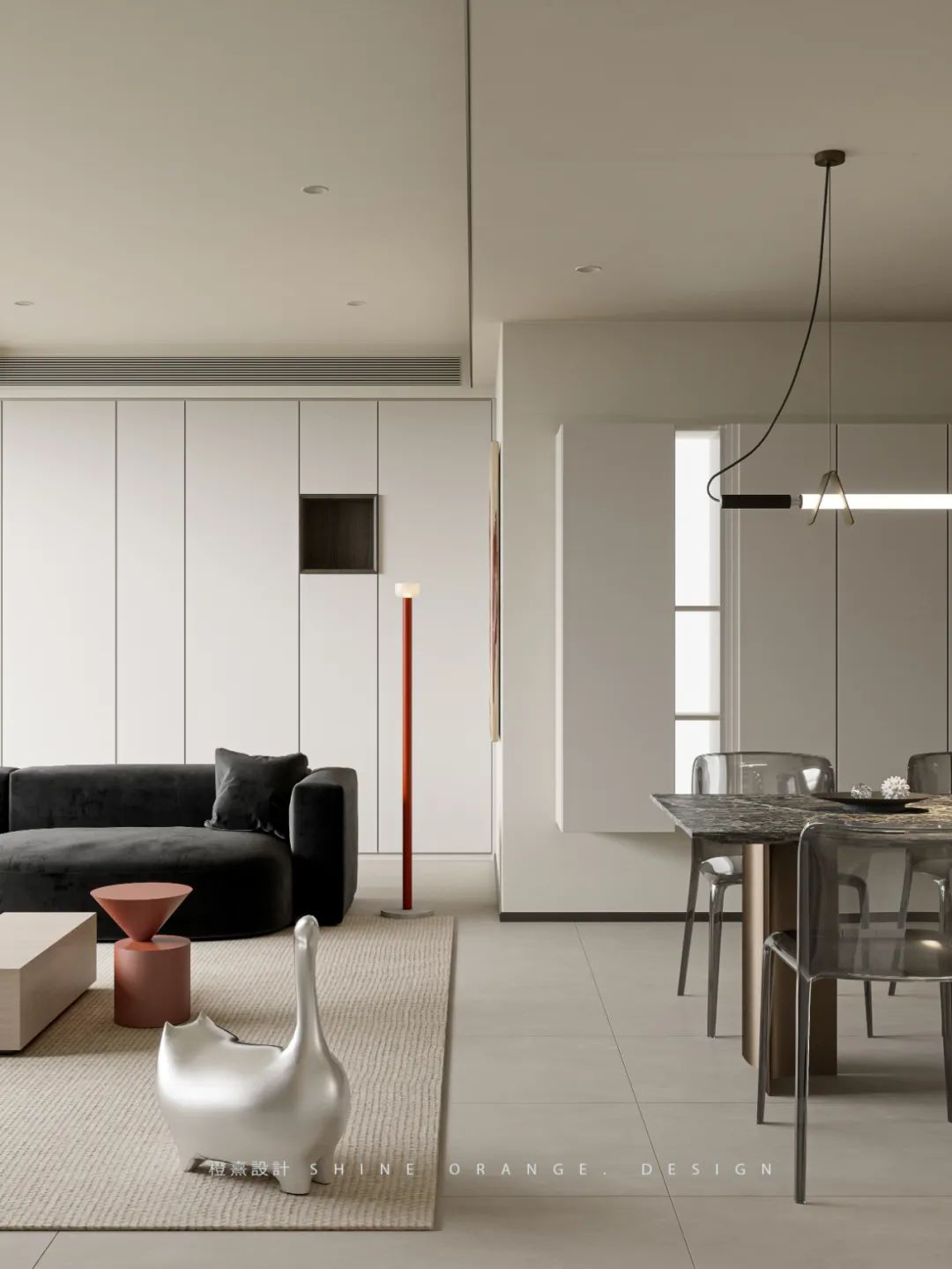 清夜无尘 月色如银 · 110㎡现代极简主义住宅丨中国宁波丨橙熹设计-19