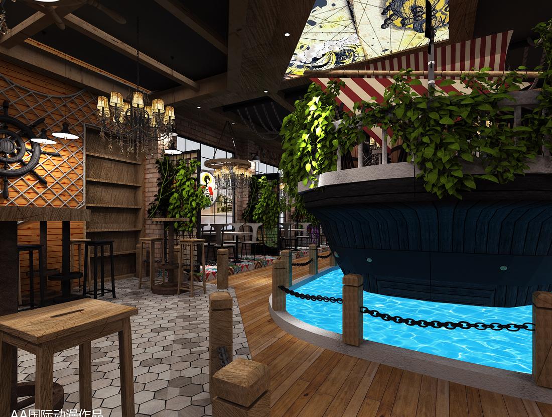 二次元动漫风休闲馆,集餐饮娱乐于一体-10