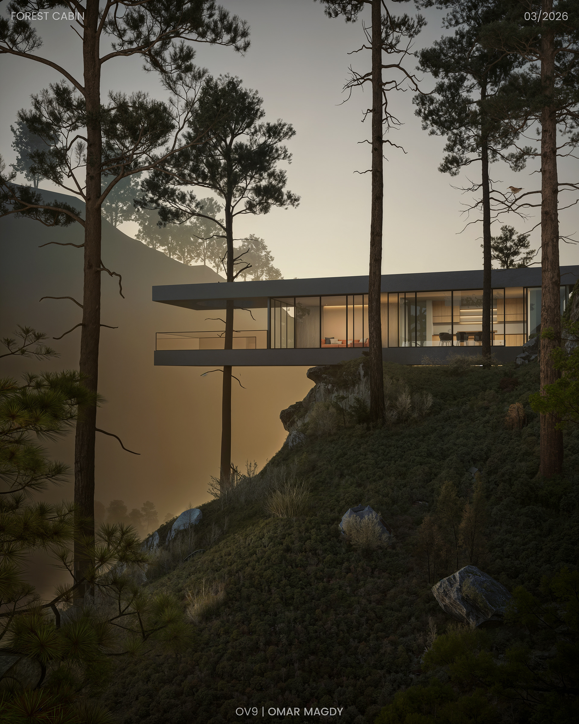 森林小屋 · 建筑可视化丨奥地利丨Nguyen Long（建模）,Omar Magdy（可视化）-2