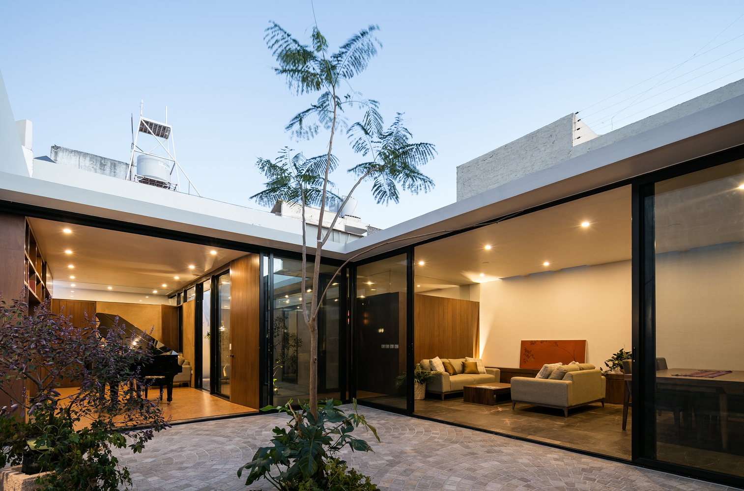 墨西哥钢琴家之家的天空景观与自然融合设计-31