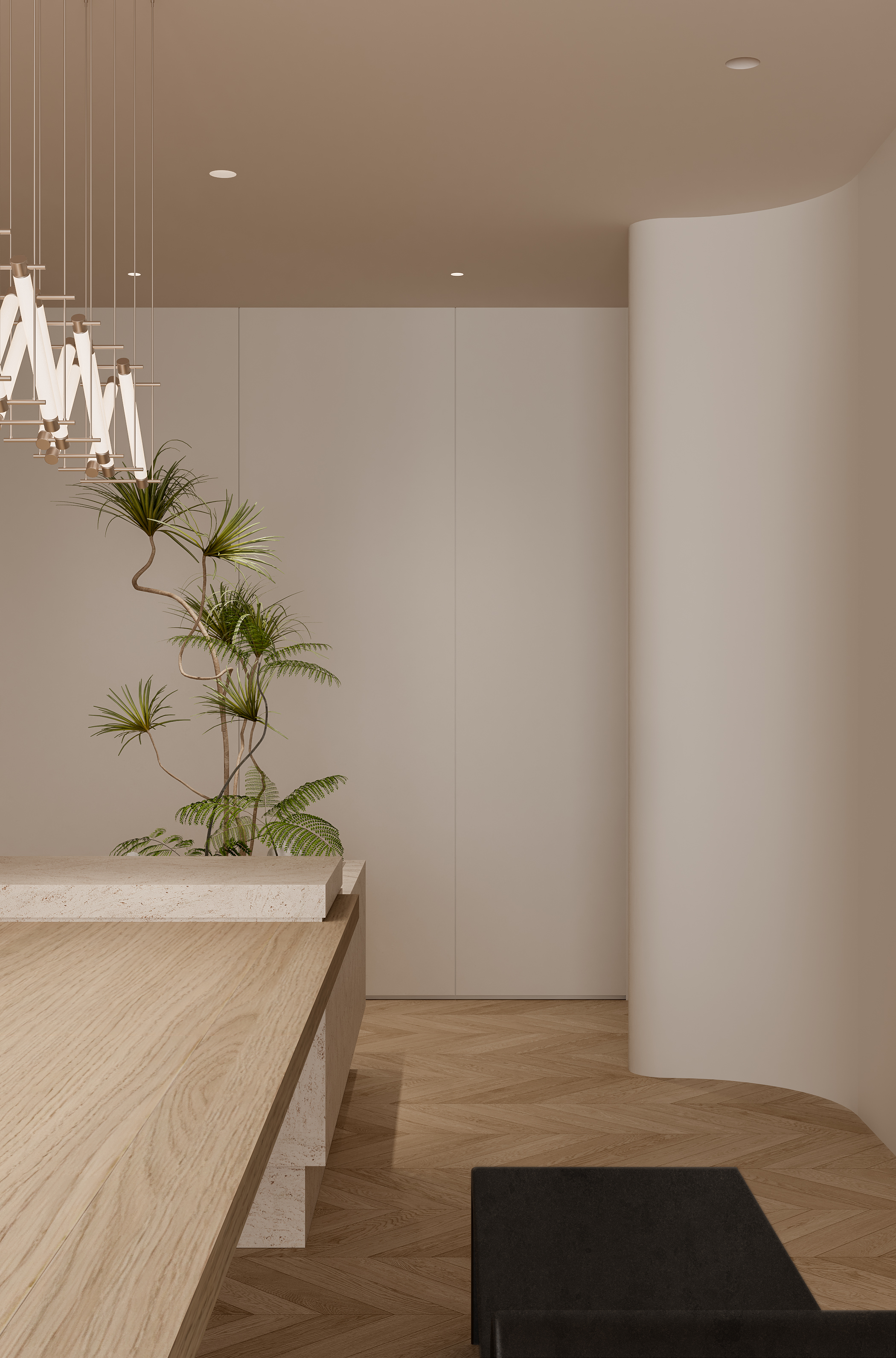 现代奶油风大平层-23