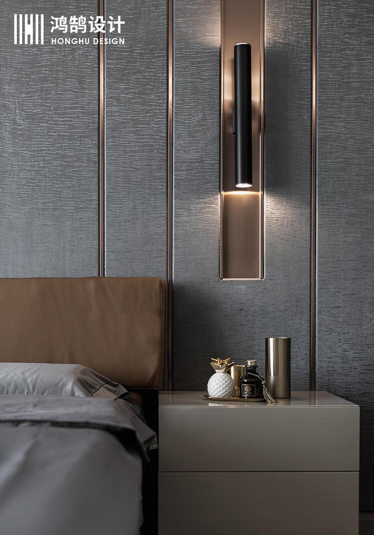 鸿鹄设计上海轻奢平层,精致细节呈现品质生活-19