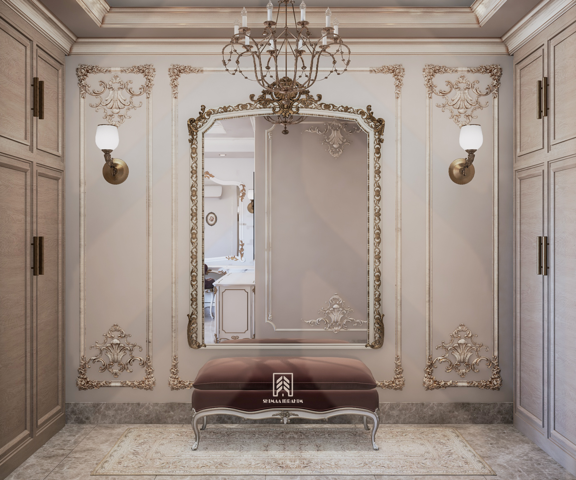 Classic Master Bedroom with dressing-10