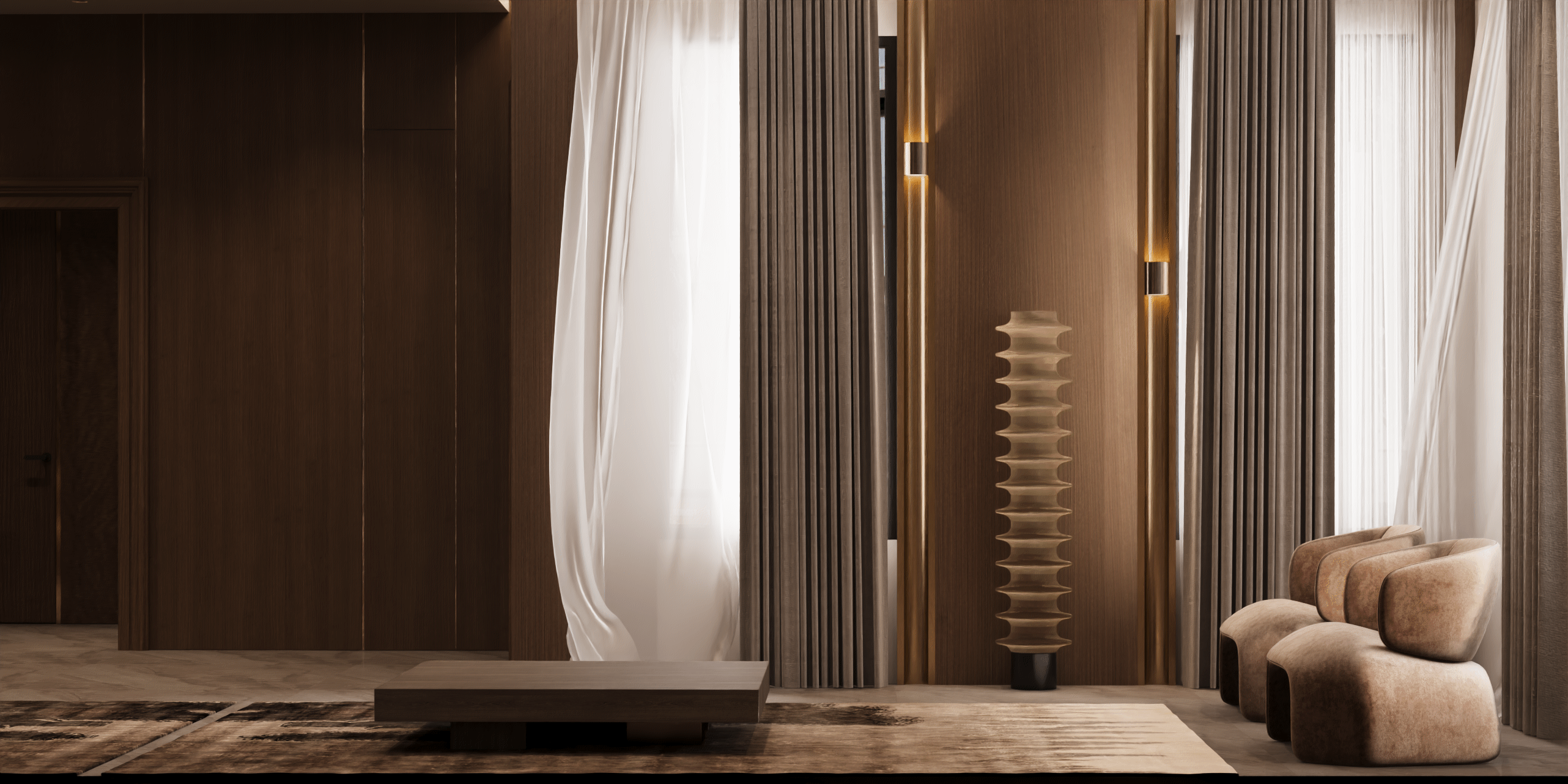 Luxury Modern Reception – Private Villa Entrance-17