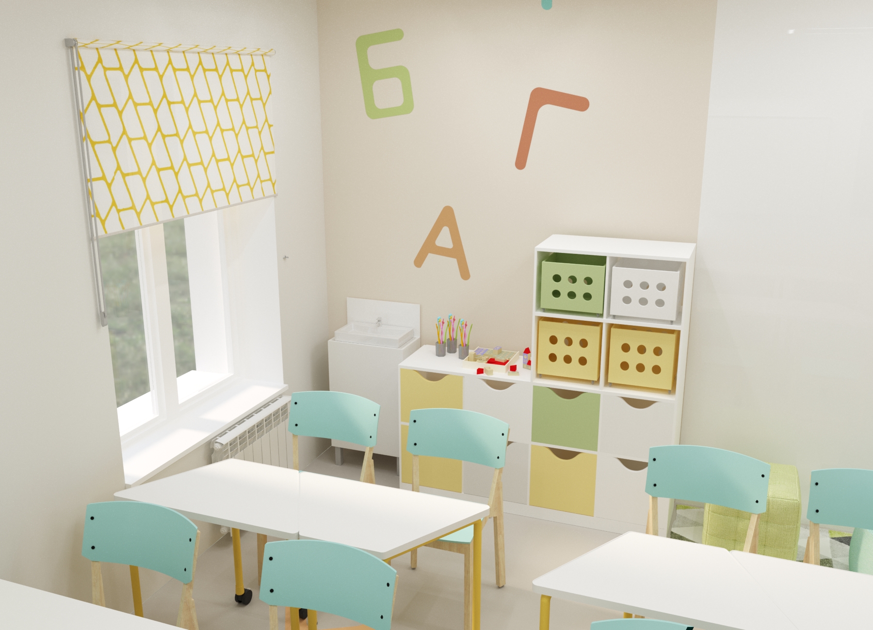 学校 30㎡言语治疗师办公室设计丨@liyastavitskaya-8