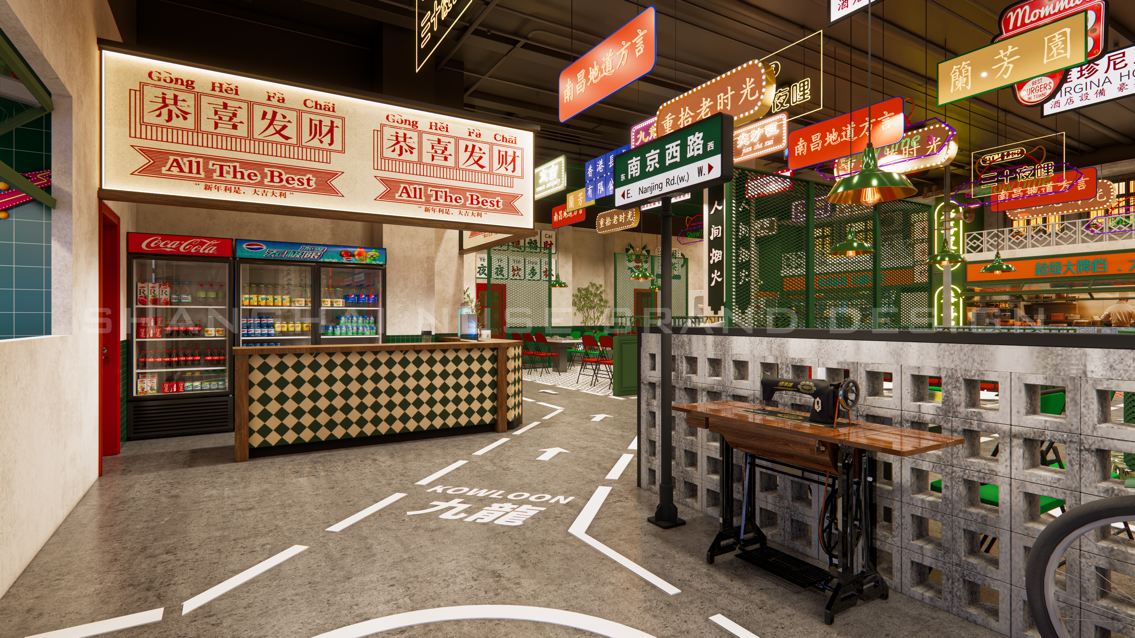 当大上海遇上香港旧时光:一间市井餐厅的复古文化狂欢丨木村空间设计有限公司-12